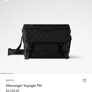 Louis Vuitton Black Embossed Messenger Bag